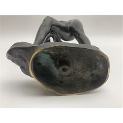 Sir Edgar Bertram MacKennal (Australian 1863-1931), Diana Wounded, bronze with black patina, signed and dated B MacKennal 1905, H37cm