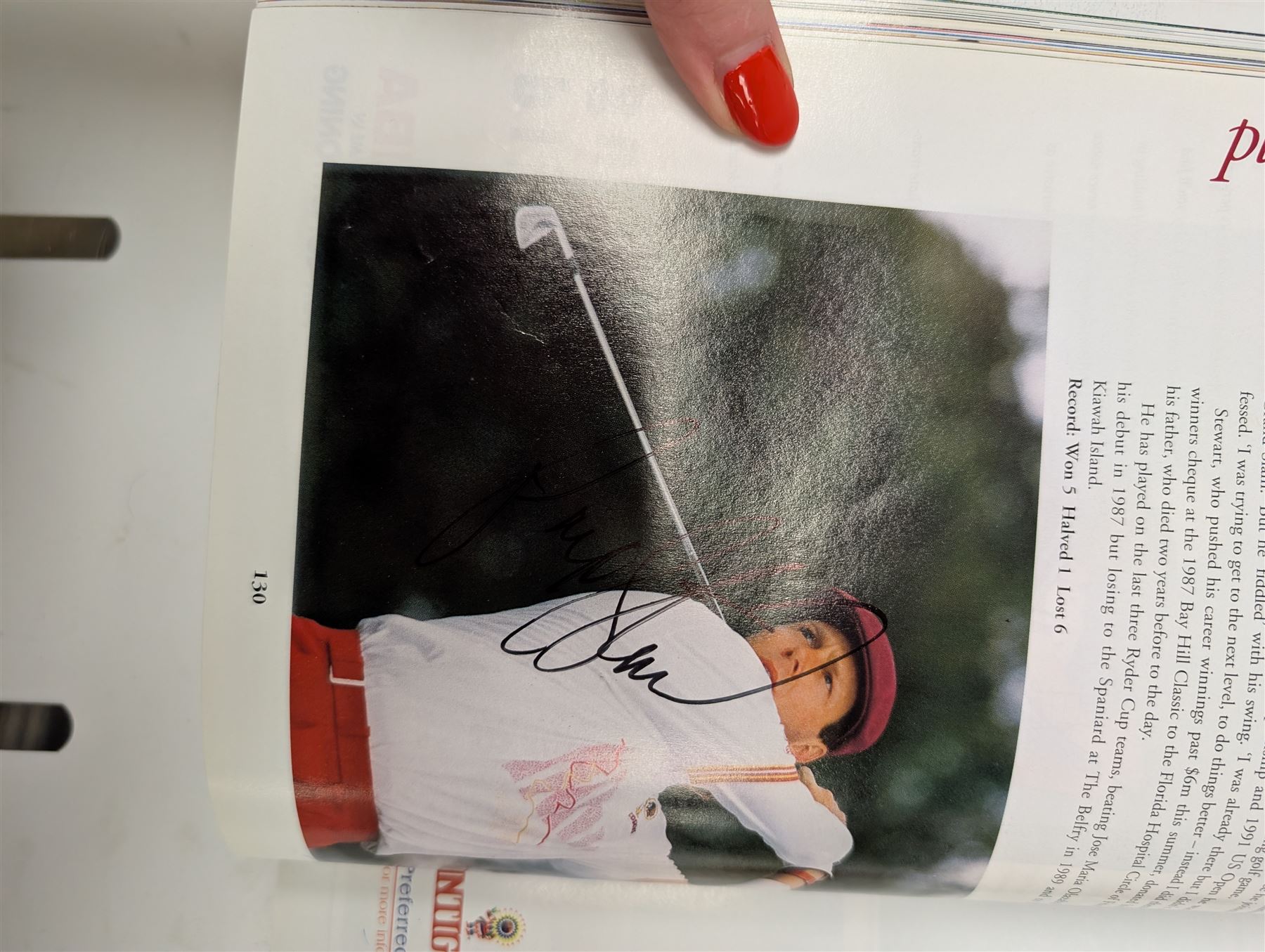 1993 Ryder Cup programme, signed by Nick Faldo, Payne Stewart, etc