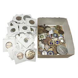 Commemorative medals and medallions, various fobs, badges etc