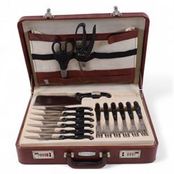 Rosenbaum kitchen knives and cutlery set in suitcase