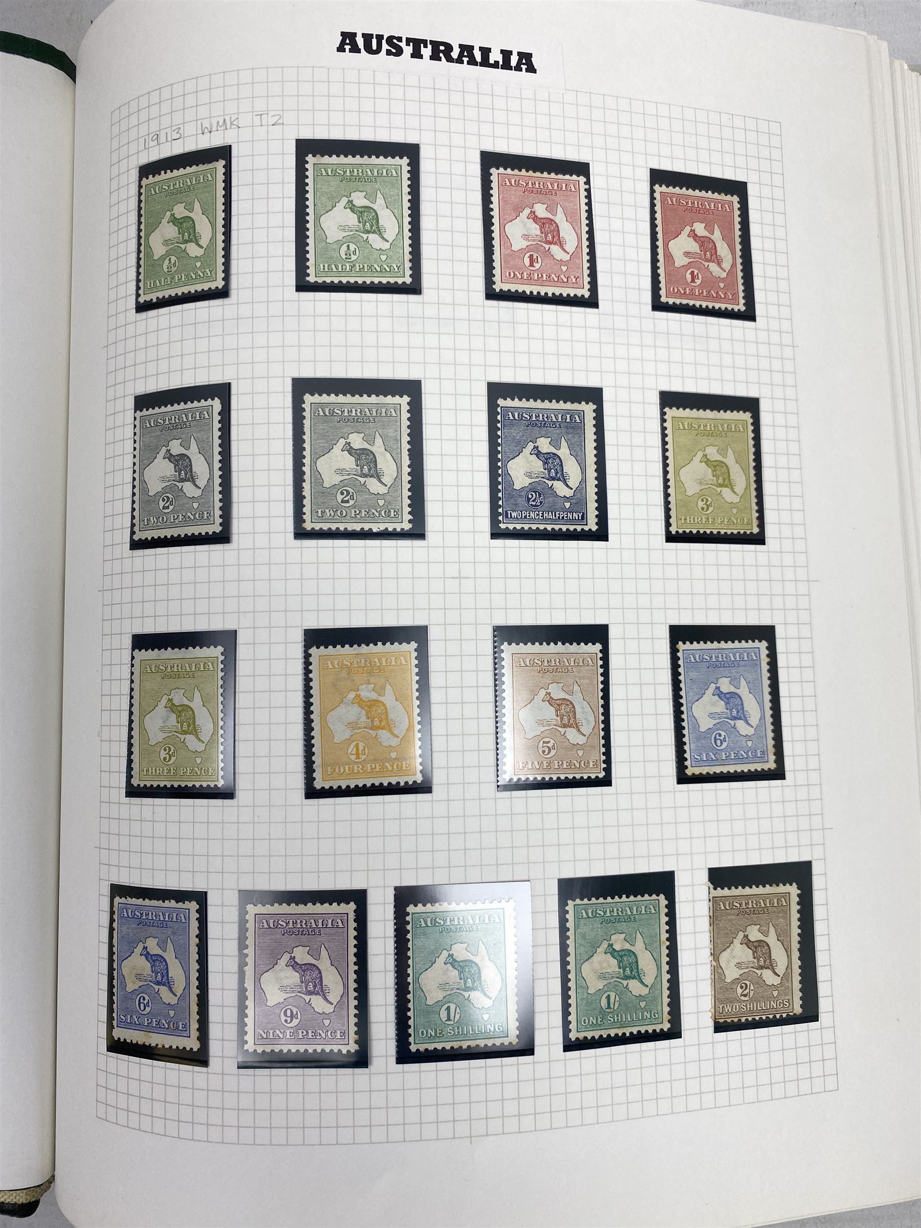 Australia 1913 and later stamps, including used and unused examples, postage due stamps, Queen Elizabeth II issues etc, housed in 'The Utile Hinged Leaf Album'
