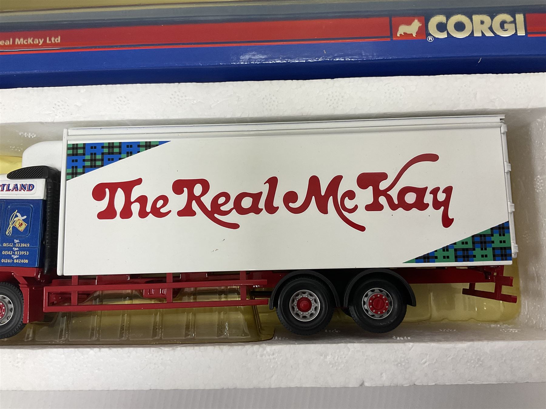 Corgi - four ‘Rigids’ limited edition 1:50 scale die-cast vehicles comprising CC14202 - Scania P Box Lorry Tunnock’s no.1035/1710; CC13515 - Volvo FM Fridge Lorry The Real McKay Ltd; CC13903 - Foden Alpha Curtainside Lorry Stan Robinson Ltd; CC11913 - ERF EC Aggregate Tipper Brian Harris Transport; all boxed (4)
