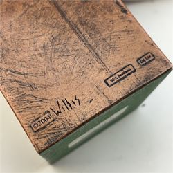 Two Border Fine Arts Gallery Of Modern Art sculptures, modelled as Puffin RW001A and Owl RW002A