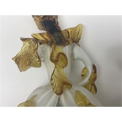 Pair of murano glass figures of Courtesans, H37cm