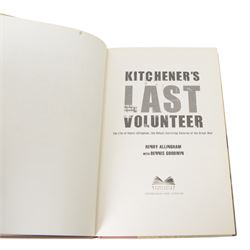 Henry Allingham, signed ticket for the Forgotten Voices of the Great War, together with a copy of his book Kitchener's Last Volunteer; The Life of Henry Allingham, the oldest surviving Veteran of the Great War 