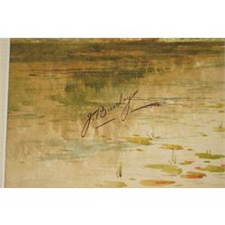 Horace Hammond (AKA James Barclay) (British 1842-1926): Pastoral Views, set of three watercolours signed, in matching gilt frames 43cm x 28.5cm (3)