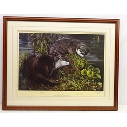  Bee the Otter and Mr Bee, limited edition colour print No.382/850 signed in pencil by Dorothea Hyde 44cm x 61cm  
