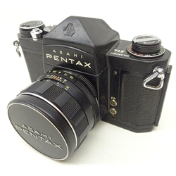  Asahi pentax S1a SLR camera, No.657077 with Super Takumar 1:2/55 lens, Provenance: Property of Gordon Taylor, professional photographer, lecturer in photography at Regent Street Polytechnic, member of BIPP  