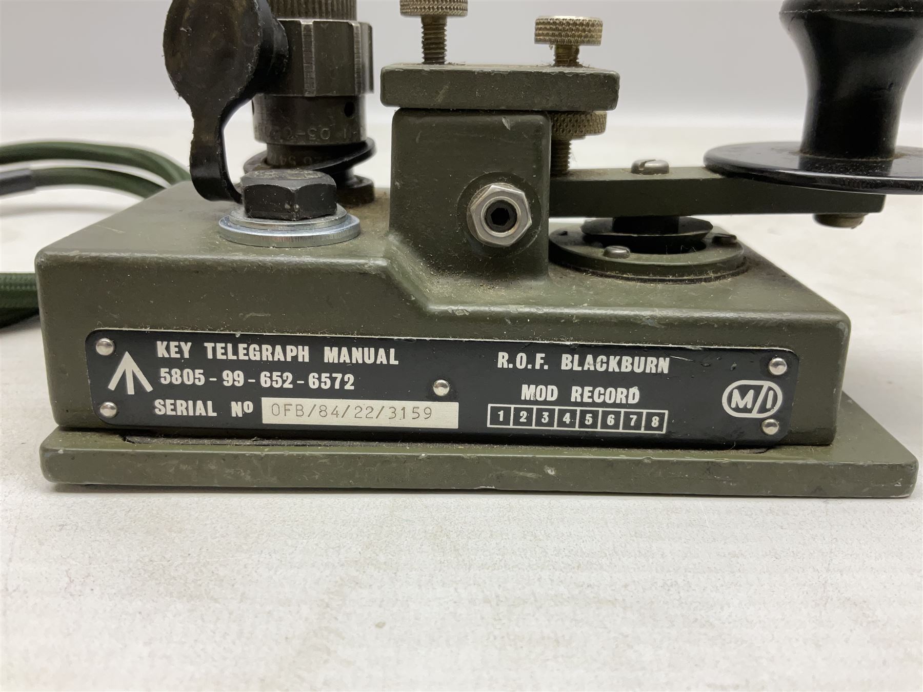 MOD British Army Royal Ordnance Factory R.O.F. Blackburn 93 Morse signals telegraph key with broad arrow