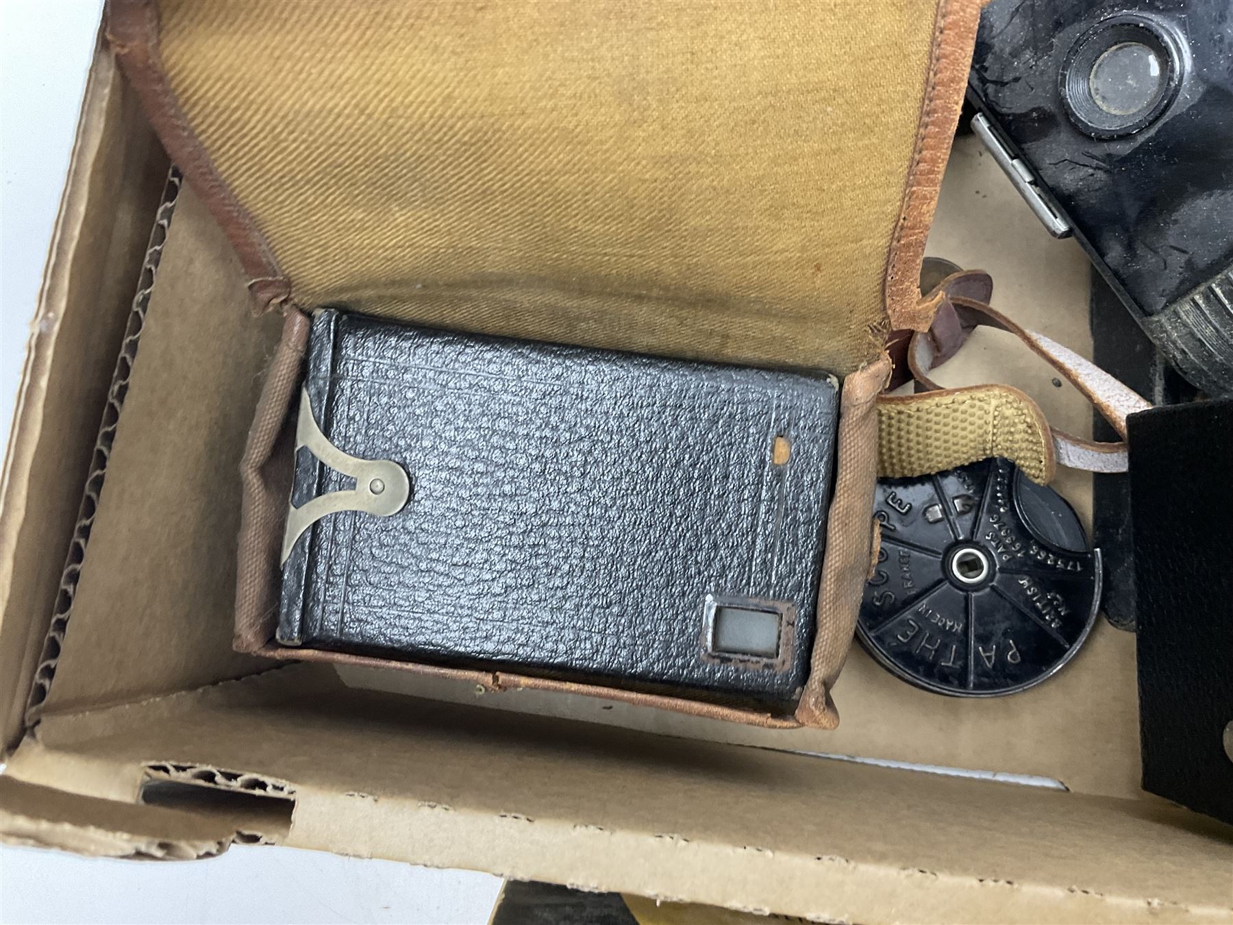 Corfield Periflex Gold Star camera body with Lumax 1:2:4 50mm lens, and other camera bodies and equipment