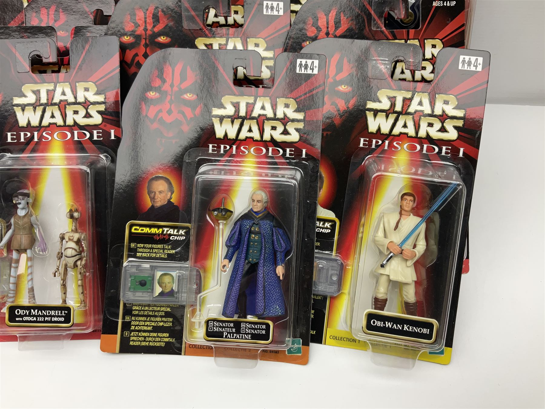 Star Wars - twenty-four Star Wars Episode One figures in card backed packaging; Collections 1, 2 and 3 with Electronic Commtalk reader for each figure's commtalk chip.