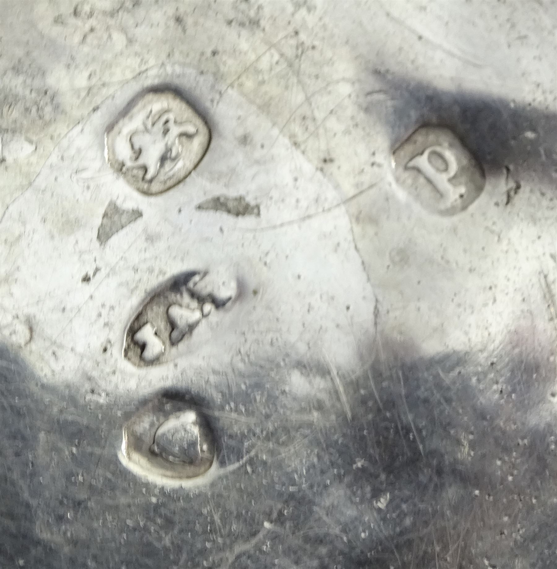 19th century silver full hunter verge fusee pocket watch by George Martin, London, No. 6756, round pillars, pierced and engraved balance cock decorated with a mask, white enamel dial with Roman numerals, case makers mark J A T, London 1830