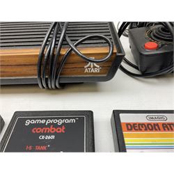 Atari Video Computer System Video Game Console, with UK Power Adaptor, pair of joysticks, four cartridge games etc