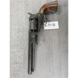 Modern Replica Models Japan non-firing copy of an 1851 Navy percussion cap revolver, .36 cal, boxed with paperwork, L31cm - Disposed 25.06.25 - Notified 24.07.25