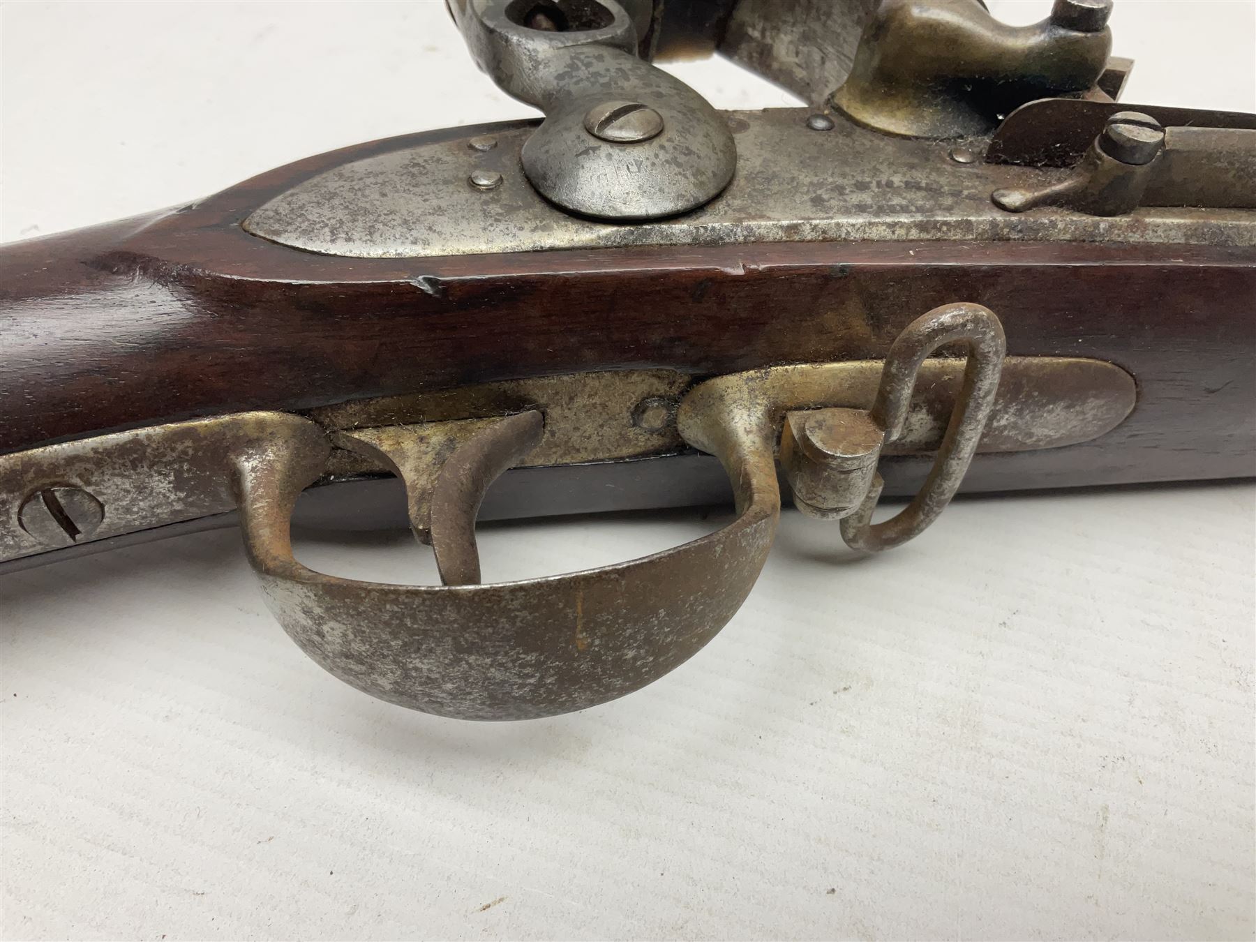 Early 19th century M.T. Wickham of Philadelphia flintlock musket, approximately .700 cal., the 104cm(41