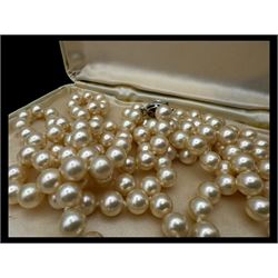 Silver bangle and silver cheroot holder case, Majorica faux pearls with silver clasp, Swarovski ring and a Certina wristwatch