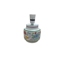 Poole Pottery, floral pattern table lamp together with vases, trinket dishes etc, table lamp H20cm 