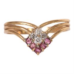 Two 9ct gold cubic zirconia rings, both hallmarked