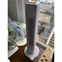 Set of nine desk cooling fans and five heaters (14).- LOT SUBJECT TO VAT ON THE HAMMER PRICE - To be collected by appointment from The Ambassador Hotel, 36-38 Esplanade, Scarborough YO11 2AY. ALL GOODS MUST BE REMOVED BY WEDNESDAY 15TH JUNE.