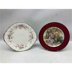 Paragon Victoriana Rose pattern tea service six and Paragon Country Lane pattern tea service for two and Vienna style plate