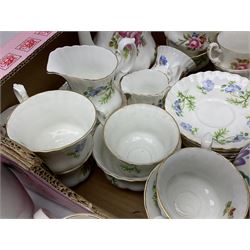 Poole vase decorated with flowers, no 877, Copeland Spode Dauphine pattern coffee service for six, and floral Richmond teawares