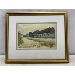 Richard Edward Clarke (British 1878-1954): North Yorkshire Village, possibly Thornton-le-Dale, watercolour signed 21cm x 33cm