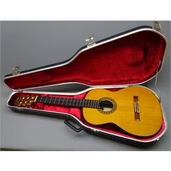  American Juan Orozko classical guitar with rosewood back and sides and spruce top, bears label signed Juan Orozco Luthier and dated 1979, model no. 10-U-68, L100cm, in carrying case  