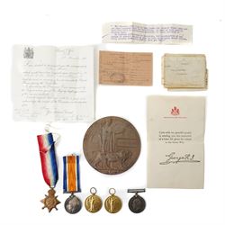  World War I trio to 12074 Pte A Coates,  West Yorkshire Regt comprising War medal, Victor...
