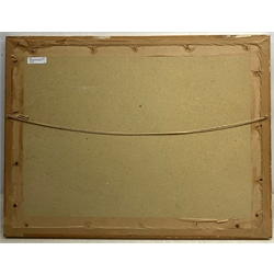 Wendy Knapton (British 20th century): The Hunt pausing by a Stone Wall, watercolour signed and dated '74, 35cm x 54cm