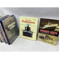 Twenty-seven books of maritime and naval interest including Archibald: The Fighting Ship in the Royal Navy; Chant: The History of the World's Warships; Groner: German Warships 1815-1945; books on seapower, destroyers, battleships, cruisers, seamanship etc