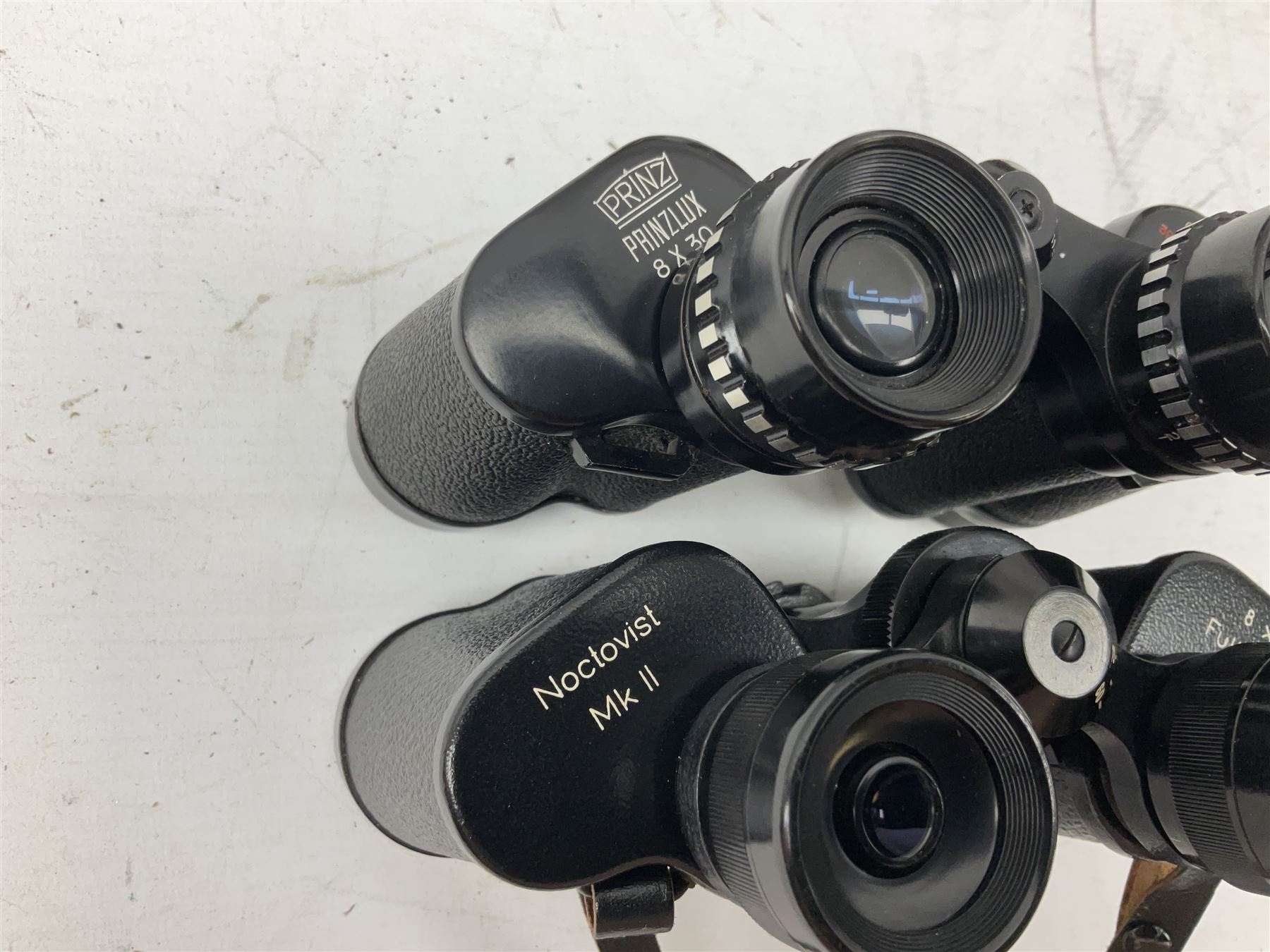 Eight cased pairs of binoculars, to include Noctovist Mk II 8x30, Prinz 8x30, Steiner Bayreuth 8x30, Springfield H.F.P 8x26 etc
