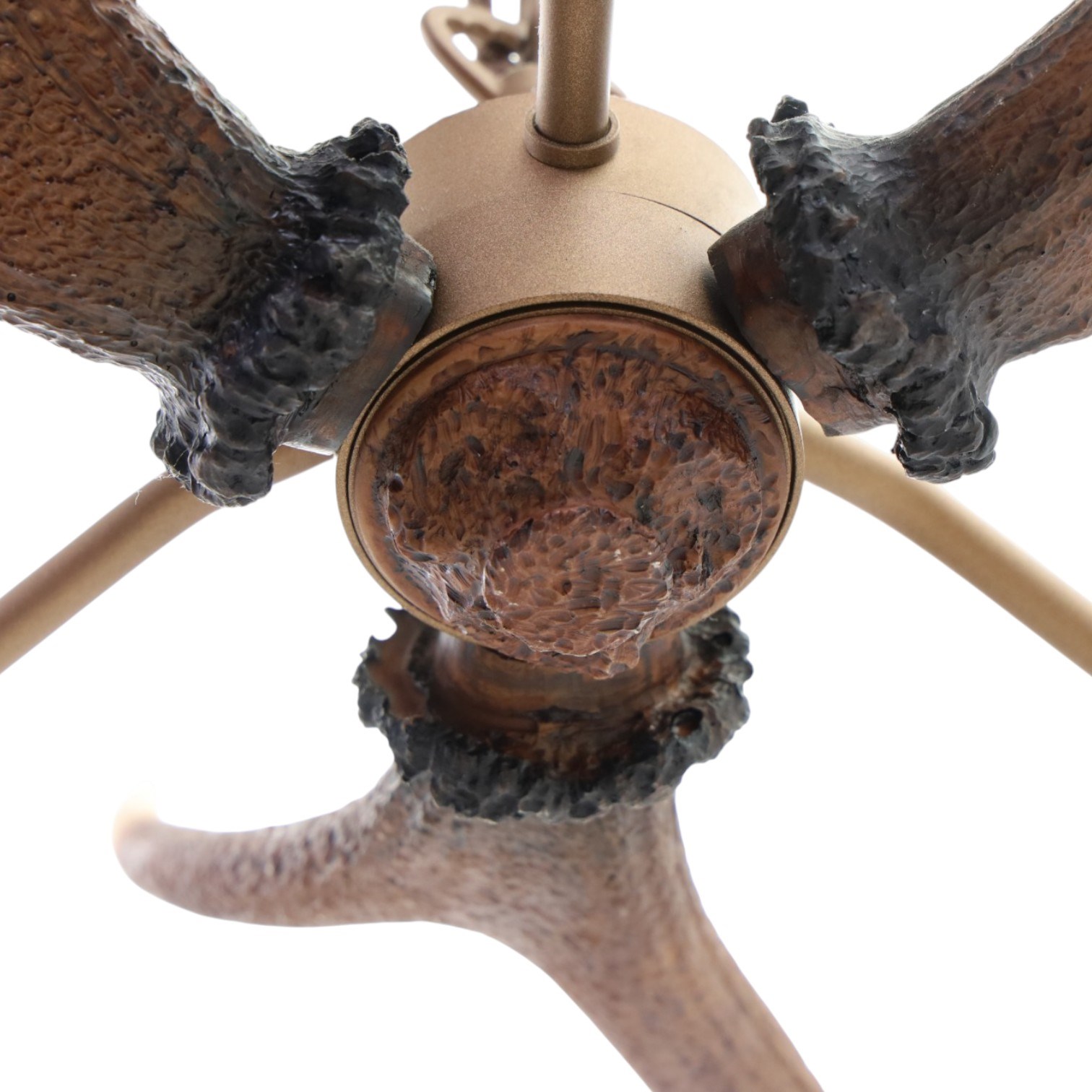 Faux antler chandelier, with three light branches