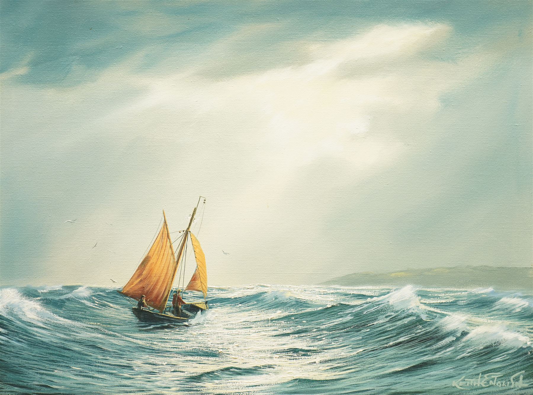 Keith English (St Ives 1935-2016): Sailing Offshore | Paintings ...