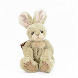Three Charlie Bears plush jointed bears, to include 'Kenny', with cream fur and woollen scarf, 2018 Bear of the Year and 'Bianca' a rabbit with brown fur, all designed by Isabelle Lee, with tags, tallest H51cm