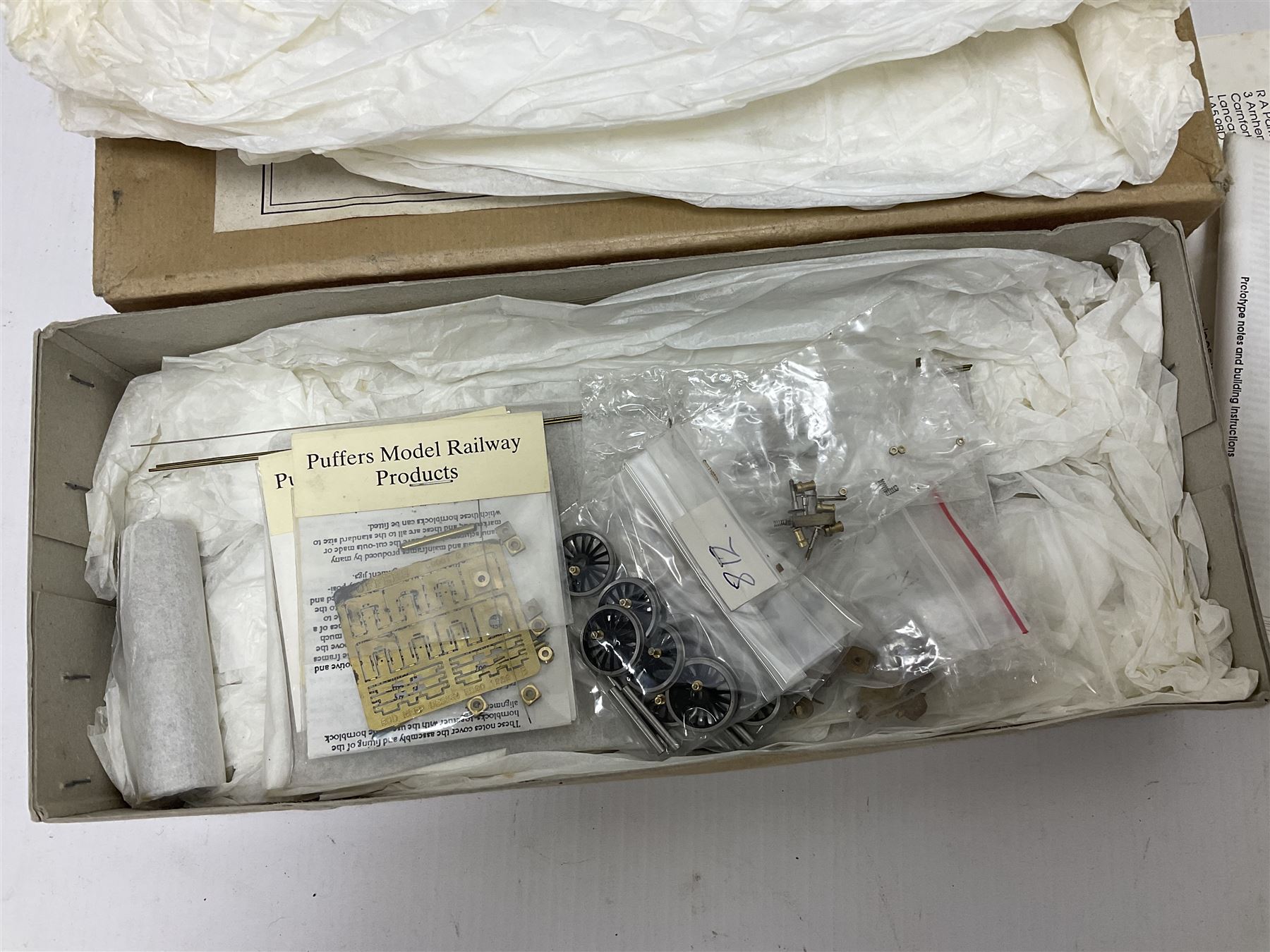 ‘00’ gauge - six model railway locomotive building kits comprising DJH Models CR/LMS/BR Wemyss Bay 4-6-2 Tank 944 Class, Caley Coaches CL4 Caledonian Railway Class 104 0-4-4T and CL2 Caledonian Railway Class 812 & 652 0-6-0 loco and tender, Mallard Models GWR 517 Class 0-4-2T body and chassis kit, Tru-Cast SR Class USA Tank locomotive and Pro-Scale LNWR Coal Tank; in original boxes 