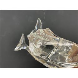 Nineteen Swarovski Crystal sea creatures, to include dolphins, seals, puffer fish, octopus, crabs, together with a quantity Swarovski Crystal shells 