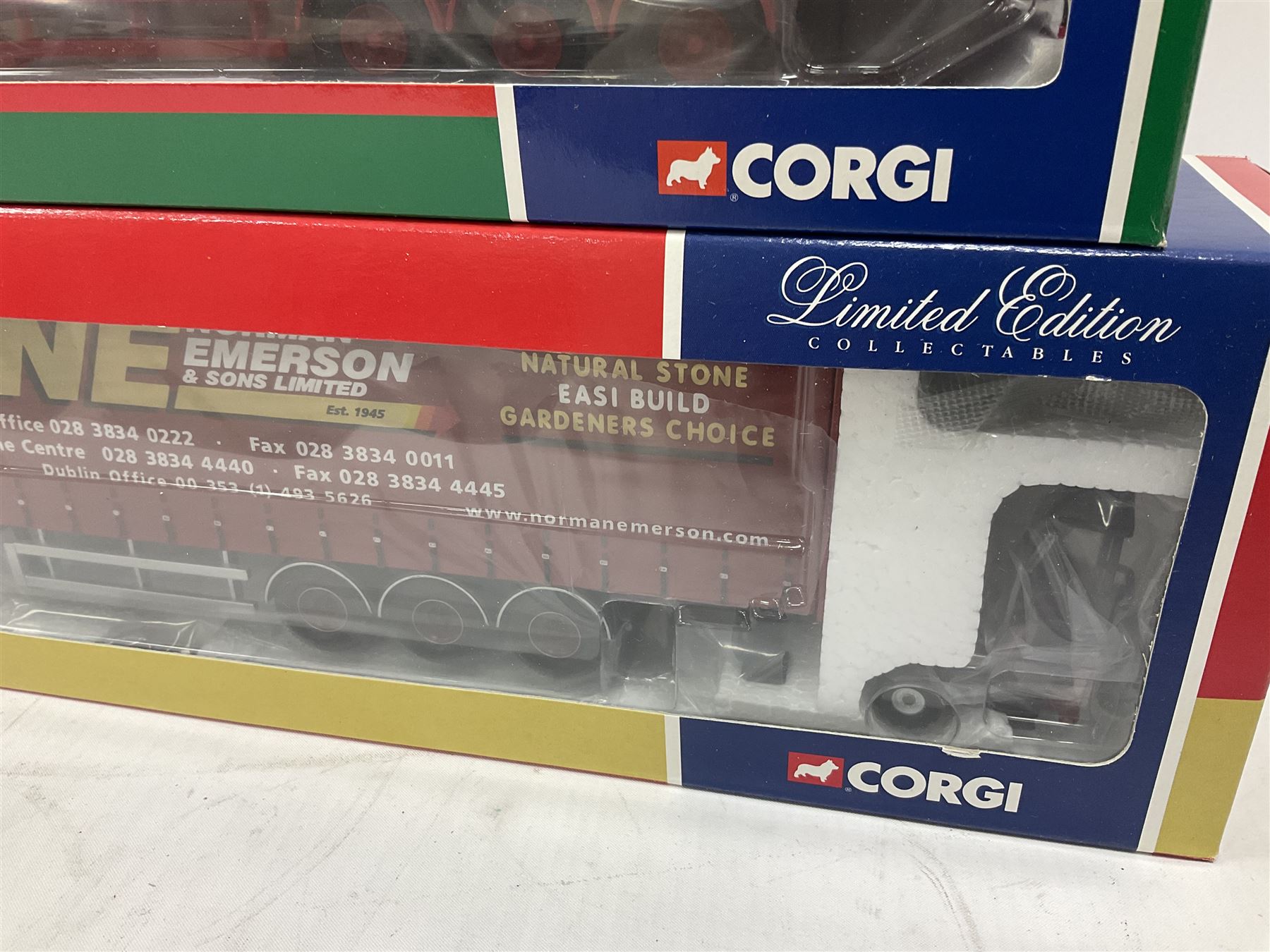 Corgi - three limited edition 1:50 scale heavy haulage vehicles  