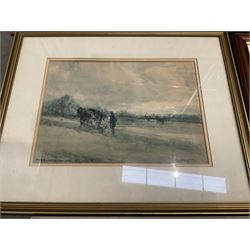 Collection of 19th and early 20th century oil paintings and watercolours, artists including Joseph Pighills, Victor Noble Rainbird, Louis Cox, Arthur W Newsholme, John Sowden, Arthur Tucker, Albert Woods, Alfred Robert Hayward, Manner of Thomas Creswick, etc (15)