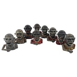 Collection of cast iron Jolly money boxes 