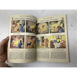 Collection of Vintage children's annuals, to include a number of Rupert the Bear examples dating from the 1940's, comprising 'The New Rupert Book' 1947, 'More Adventures of Rupert' 1947, 'A New Rupert Book' 1945, 'Rupert In More Adventures' 1944,  'More Rupert Adventures' 1943 and two examples of 'The Rupert Book' dated 1941 and 1948
