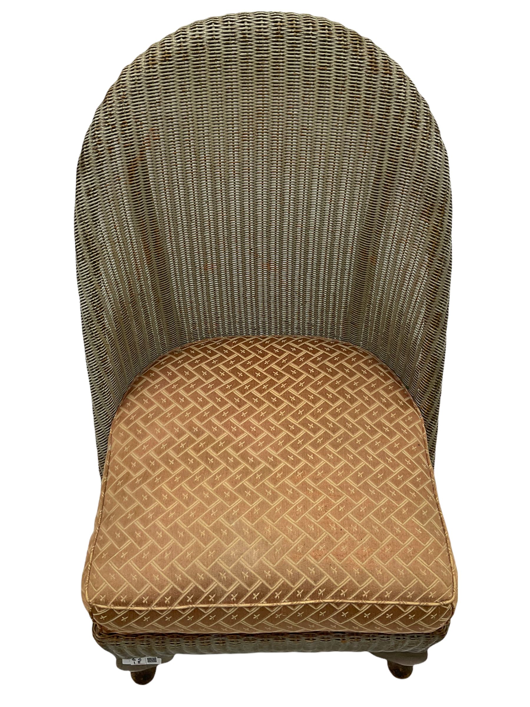 Two 'Sirrom' Lloyd Loom type bedroom chairs