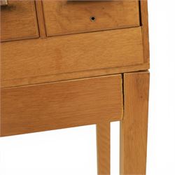 Mid-20th century card index bank of twenty drawers on stand