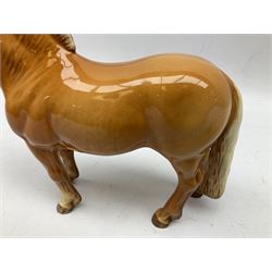 Beswick Norwegian Fjord Horse in Dun gloss, no. 2282, printed mark beneath, H16cm
