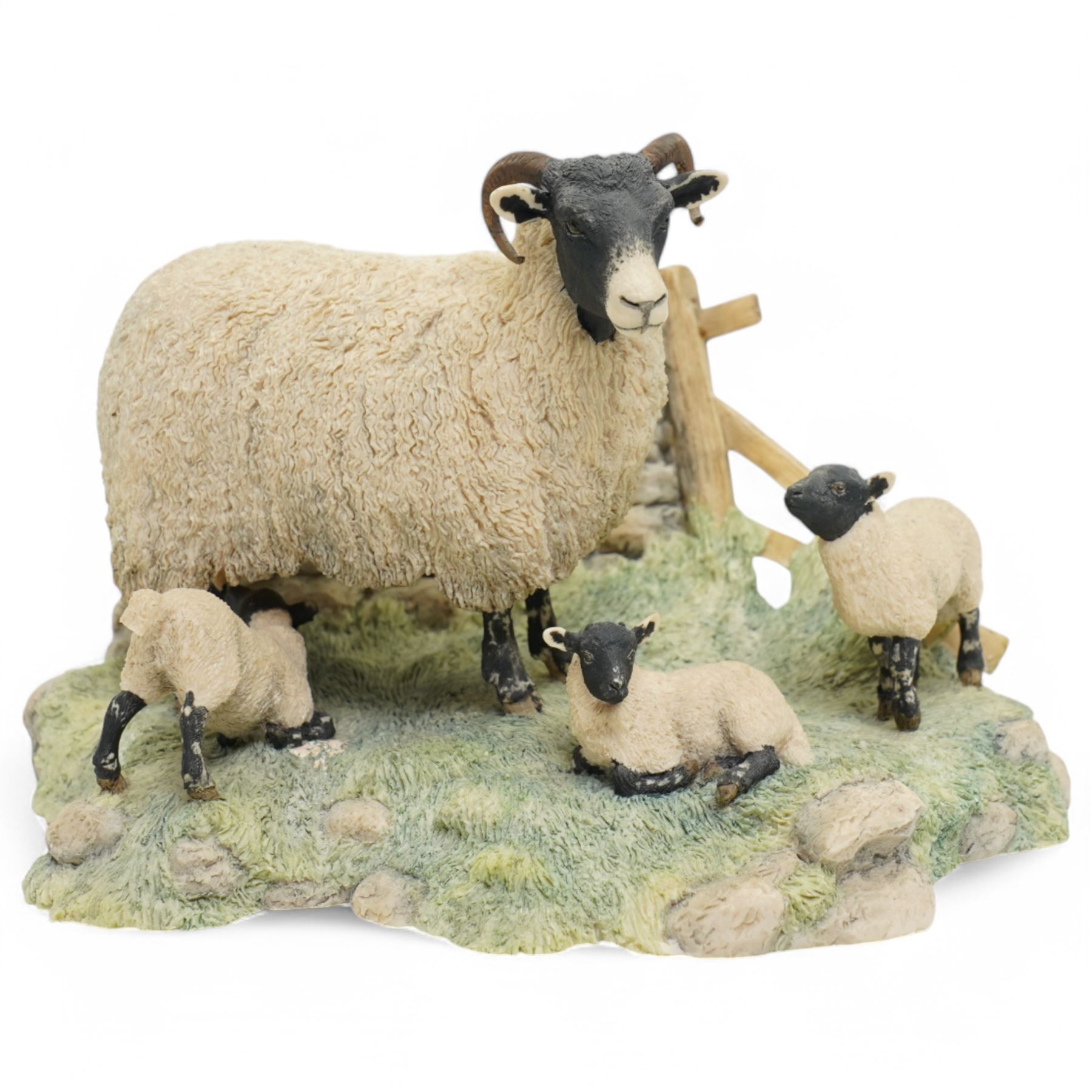  Border Fine Arts 'Coming Home' by Judy Boyt, another 'Texel Ewe and Lambs' by Ray Ayres 729/850 and 'Spring Lambing' by Ray Ayres from the James Herriot collection (3) 