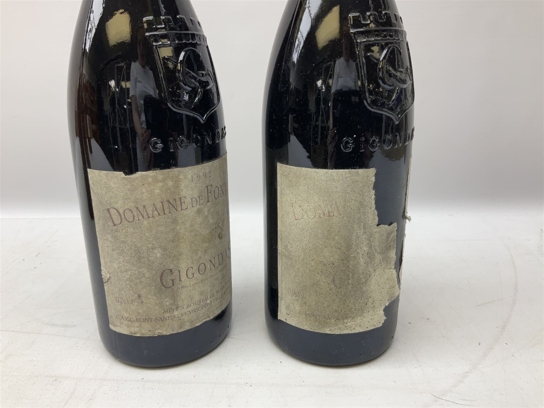 Mixed red wines including two bottles Domaine De Font-Sane, 750ml, 13.5% vol, one bearing 1992 to label, Vina Amezola, 1990, rioja, 75cl, 12.5% vol, Louis Latour, 1993, Santenay, 75cl, 13.5% vol, etc (9)