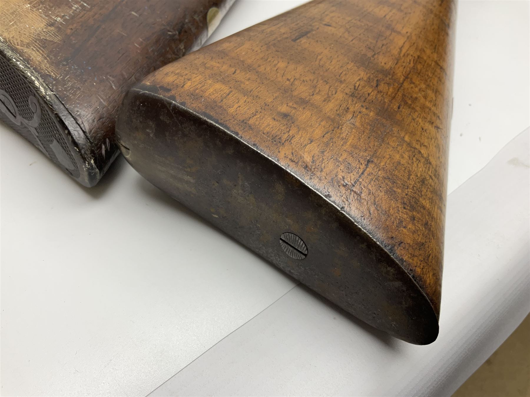 UNPROOFED/OUT OF PROOF SO RFD ONLY - three guns in poor condition comprising 19th century G. Coop 12-bore side-by-side double barrel hammer shotgun; 14-bore single barrel percussion sporting gun composed of various parts with cut-down barrel; and non-firing mock snider action ornamental gun (3)