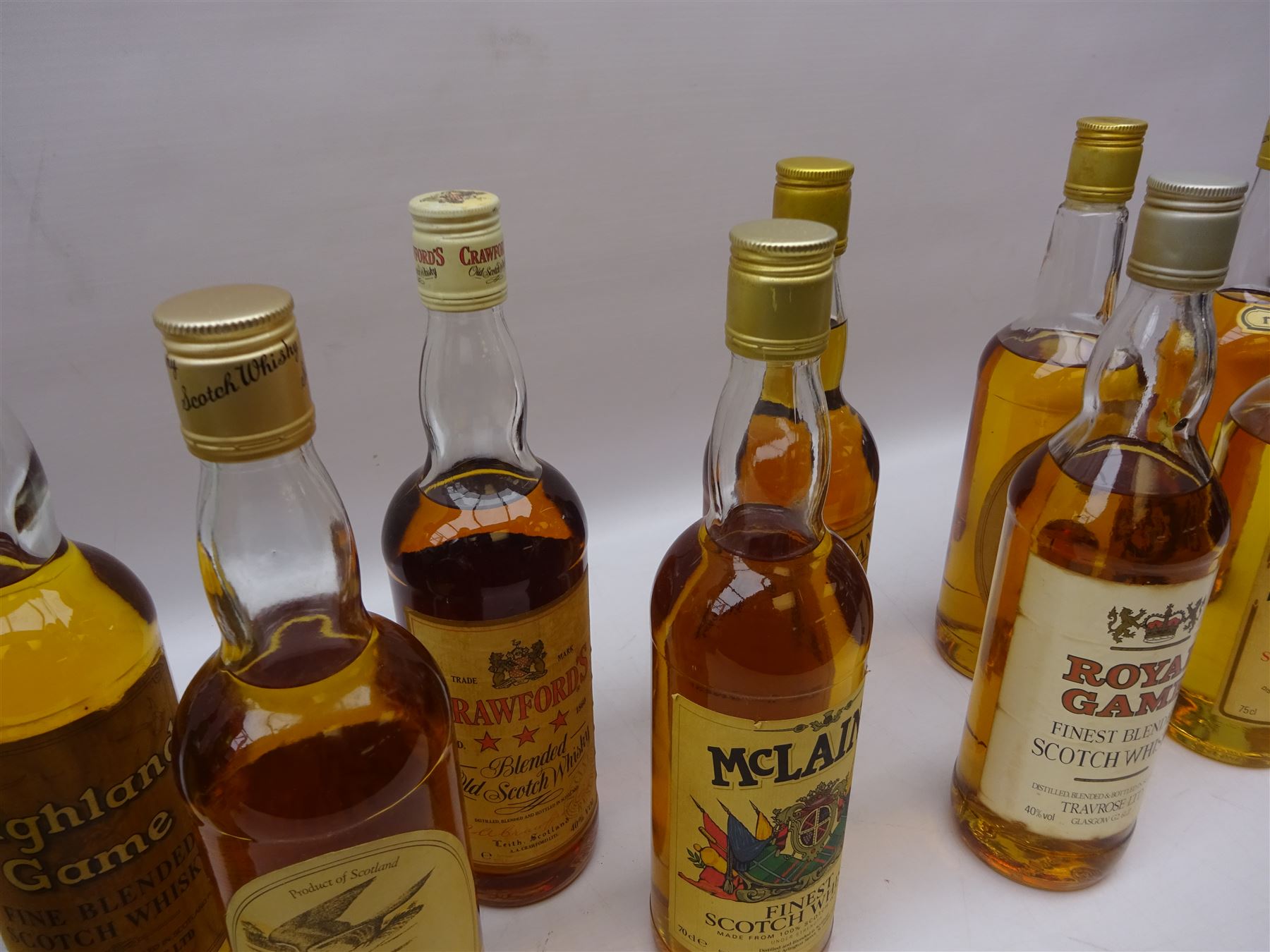 Twelve bottles of blended Scotch whisky, including House of Stuart, Highland Gold, Glen Talloch etc, various contents and proofs (12)
