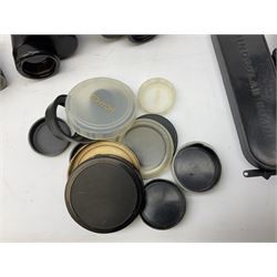 Quantity of binoculars for spares and repair, to include Cogswell & Harrison Primic 8x30, Prinz 8x30, Telstar 35x60, Zeiss Wetzland 8x40 etc