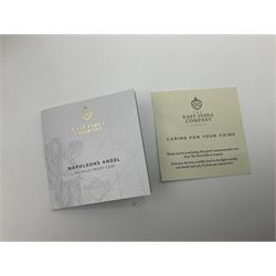 Queen Elizabeth II St Helena 2021 one ounce fine gold proof five pound 'Napoleon's Angel' coin, limited edition number 72/250, cased with certificate
