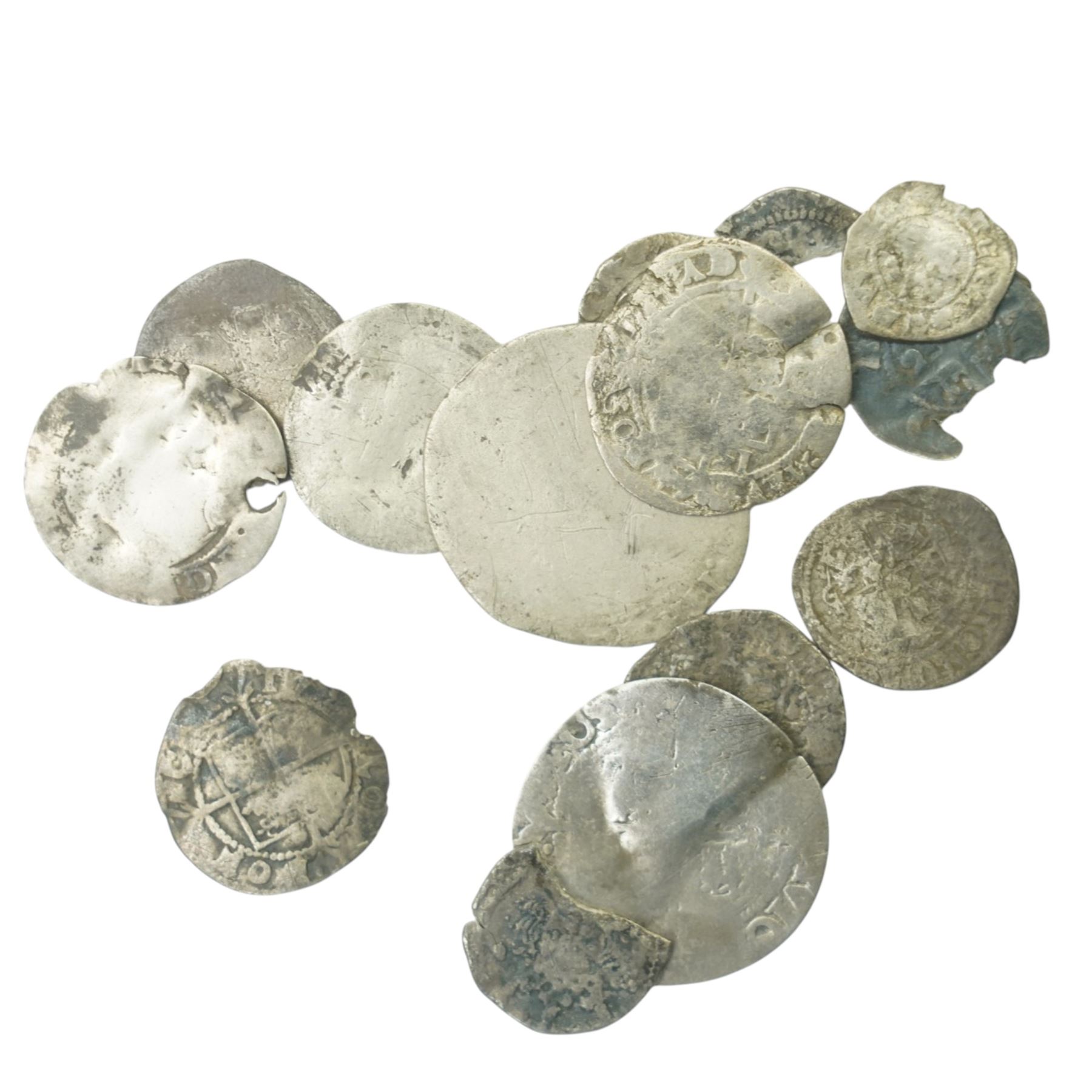 James II gun money shilling, May 1690, George VI threepences hammered coins, Victorian 1837-1897 bronze medallion, Calder Vale Agricultural Society bronze medallion awarded to Christopher Rawson for Best Five Years Old Roadster Gelding 1841 and other items 